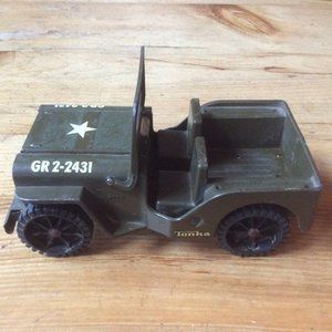 Tonka Military Commander U.S. Army Jeep GR2 2431 Vintage Pressed Steel 1960's